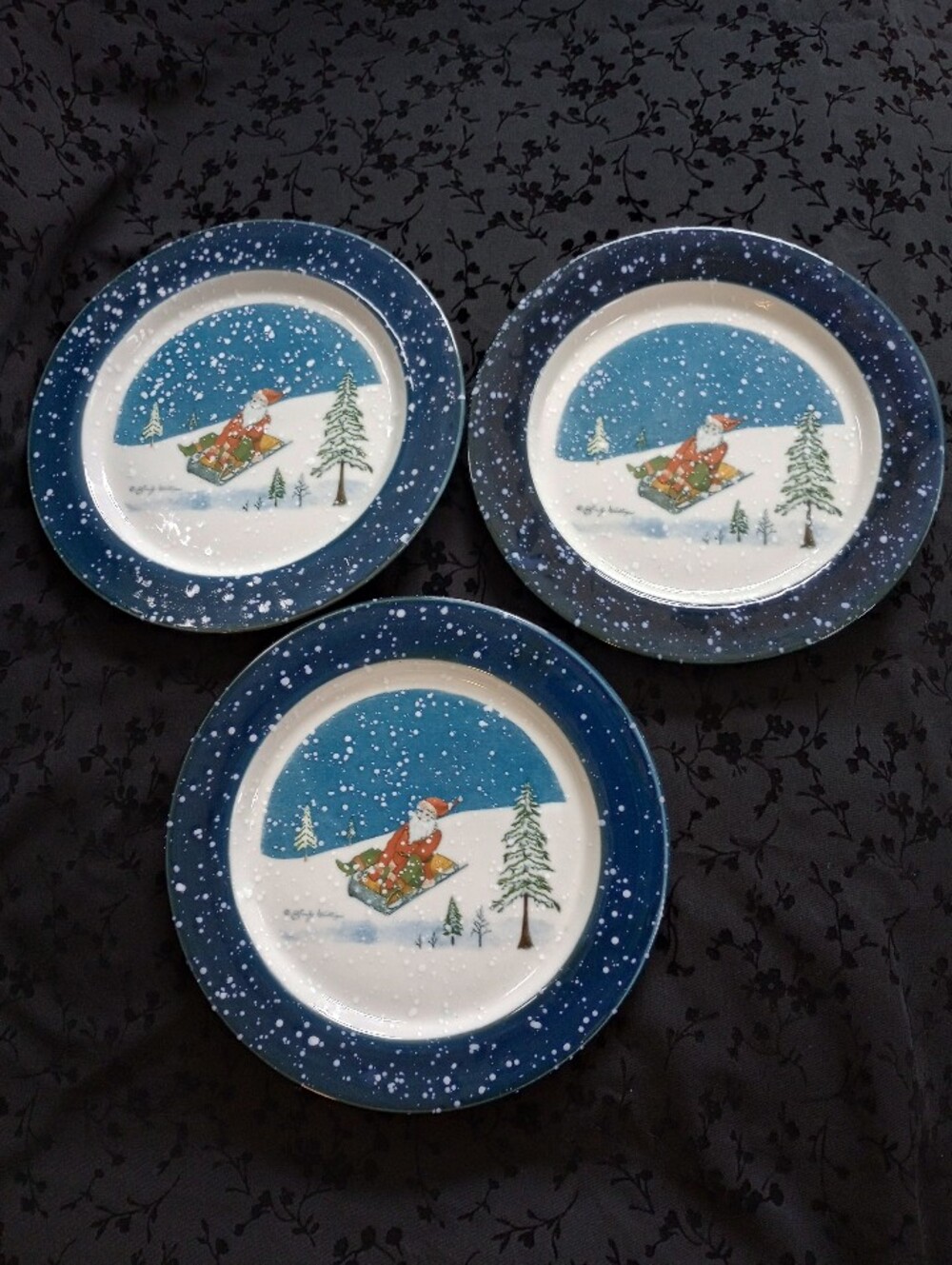 Otagiri Santa Salad/Dessert/Bread Plates